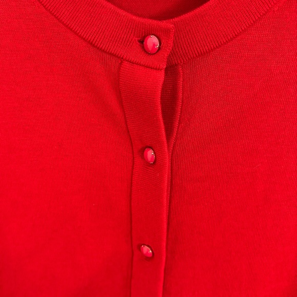 Red Kate Spade Somerset cardigan. Size medium. 70% silk and 30% cotton - Picture 6 of 10